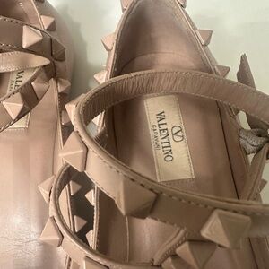 Valentino Women's Nude Studded Loafers